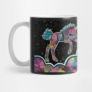 Galaxy Dancing Unicorn - Pink and Blue Mug